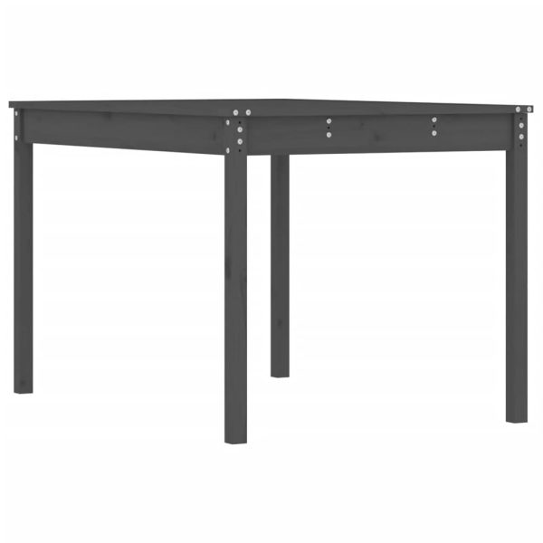 Măsuță de grădină, gri, 121×82,5×76 cm, lemn masiv de pin