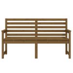 Bancă de grădină, maro miere, 159,5x48x91,5 cm, lemn masiv pin