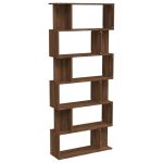 Bibliotecă/Separator, stejar maro, 80x24x192 cm, lemn prelucrat