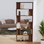 Bibliotecă/Separator, stejar maro, 80x24x192 cm, lemn prelucrat