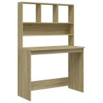Birou cu rafturi, stejar sonoma, 102x45x148 cm, lemn compozit