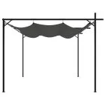 Pergola cu acoperiș retractabil, antracit, 295x292x230 cm