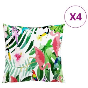 Perne decorative, 4 buc., multicolor, 40×40 cm, textil