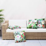 Perne decorative, 4 buc., multicolor, 40×40 cm, textil