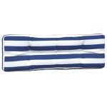 Perne de paleți, 2 buc., dungi albastre și albe, textil