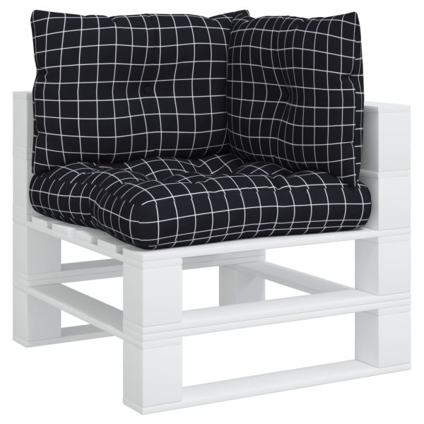 Perne pentru paleți, 3 buc, negru, model carouri, textil oxford