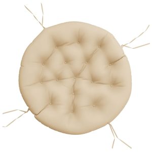 Pernă rotundă bej, Ø 100 x11 cm, țesătură Oxford