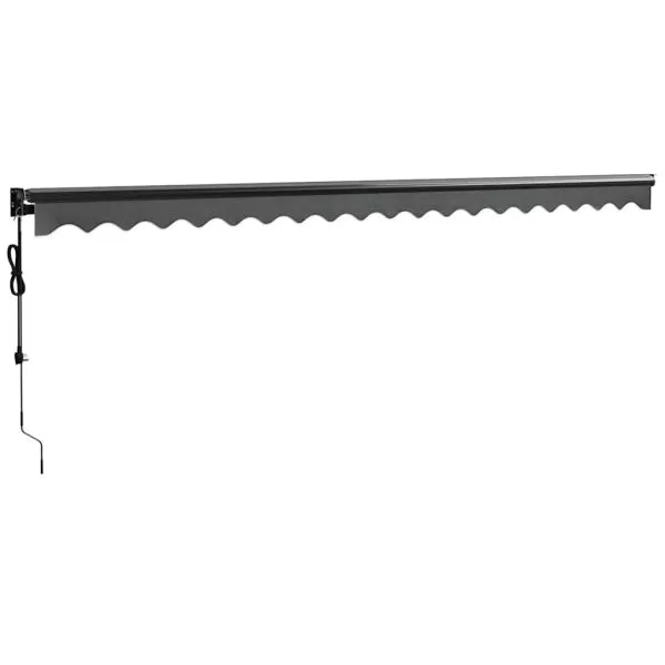 Copertină retractabilă automată, antracit, 5×3 m