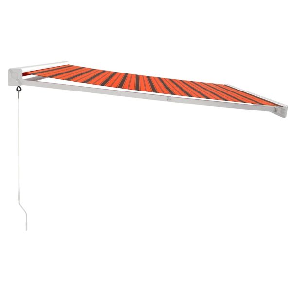 Copertină retractabilă portocaliu/maro 4×3 m, textil/aluminiu
