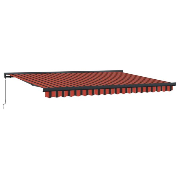 Copertină retractabilă portocaliu/maro 4,5×3 m, textil/aluminiu