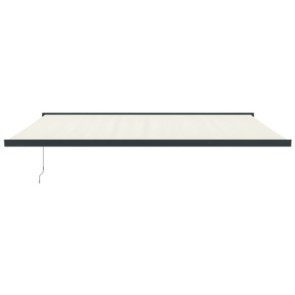 Copertină retractabilă, crem, 5×3 m, textil și aluminiu