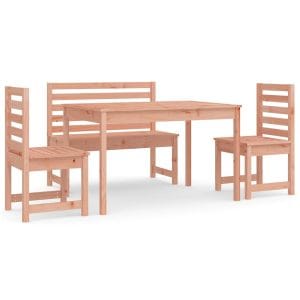 Set cu masă de grădină, 4 piese, lemn masiv douglas