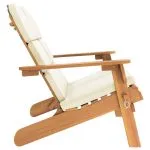 Bancă de grădină Adirondack cu perne 126 cm, lemn masiv acacia