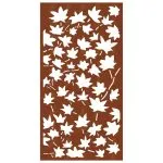 Decor de perete 105×55 cm design frunze arțar oțel Corten