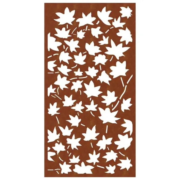 Decor de perete 105×55 cm design frunze arțar oțel Corten
