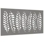 Decorație perete de grădină 105×55 cm design frunze oțel Corten