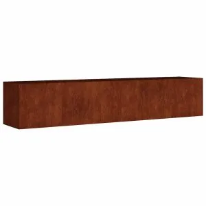 Strat înălțat de grădină, 200x40x40 cm, oțel corten