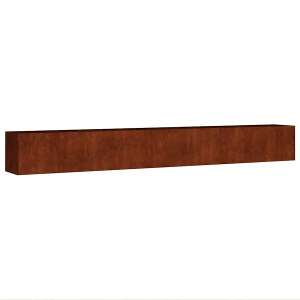 Strat înălțat de grădină, 360x40x40 cm, oțel corten