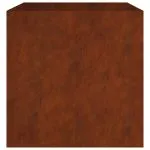 Jardinieră, 80x80x80 cm, oțel corten