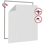 Plasă insecte magnetică pentru ferestre, alb, 130×150 cm