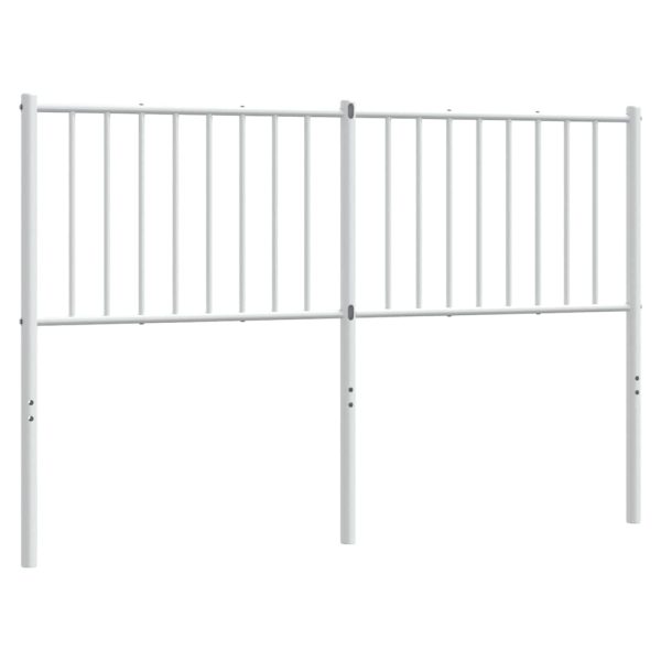 Tăblie de pat metalică, alb, 135 cm