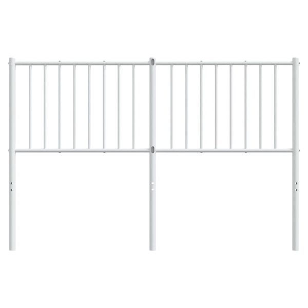 Tăblie de pat metalică, alb, 135 cm