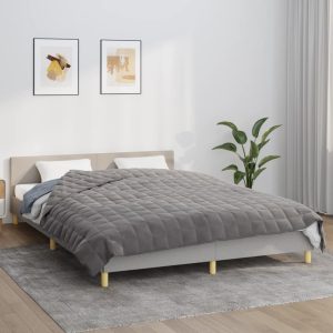 Pătură cu greutăți, gri, 220×240 cm, 15 kg, material textil