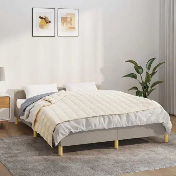 Pătură grea, crem deschis, 137×200 cm, 10 kg, material textil