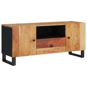 Dulap TV, 105×33,5×46 cm, lemn masiv de acacia&lemn prelucrat