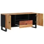 Dulap TV, 105×33,5×46 cm, lemn masiv de acacia&lemn prelucrat