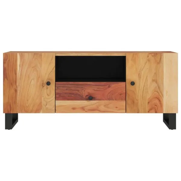 Dulap TV, 105×33,5×46 cm, lemn masiv de acacia&lemn prelucrat