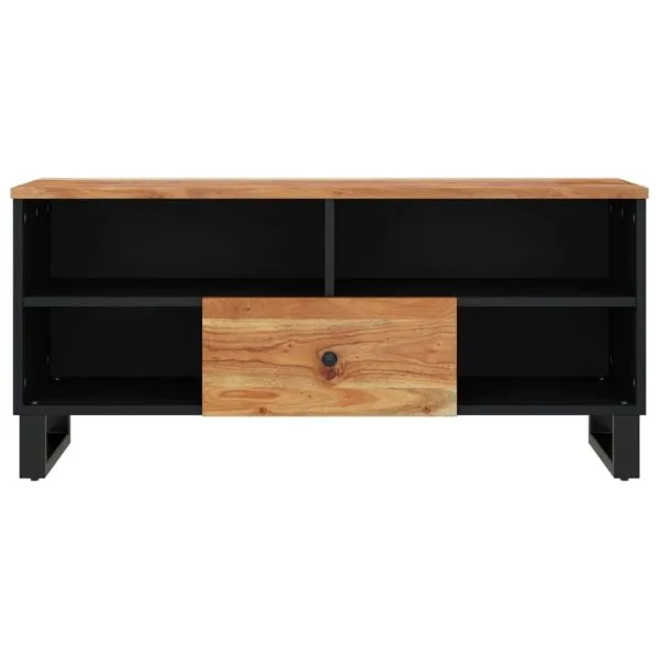 Dulap TV, 100x33x46 cm, lemn masiv de acacia&lemn prelucrat