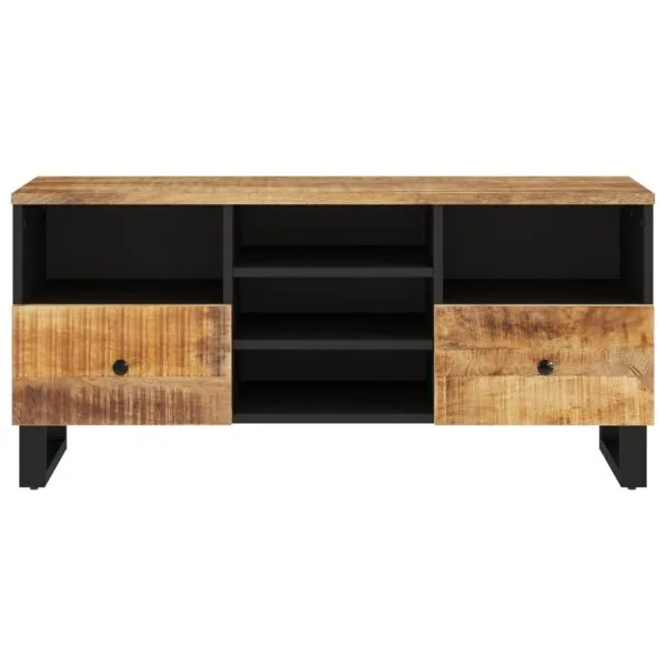 Comodă TV, 100x33x46 cm, lemn masiv de mango și lemn compozit
