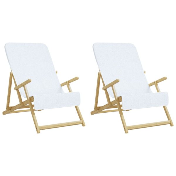 Prosoape de plajă, 2 buc., alb, 60×135 cm, textil 400 GSM