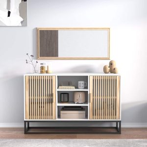 Dulap, alb, 105x30x65 cm, lemn prelucrat