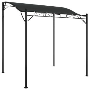 Copertină, antracit, 2×2,3 m, 180 g/m², material textil și oțel