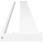 Raft de duș pentru perete cabină de duș, alb, 115 cm, aluminiu