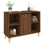 Dulap de chiuvetă, stejar maro, 80x33x60 cm, lemn prelucrat