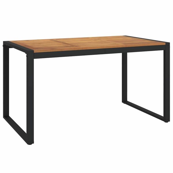 Masă grădină picioare formă de U 140x80x75 cm lemn masiv acacia