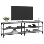 Comodă TV, gri sonoma, 160x30x50 cm, lemn prelucrat