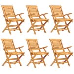Set mobilier de grădină, 7 piese, lemn masiv de tec