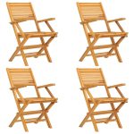 Set masă pentru grădină, lemn masiv de tec, 5 piese