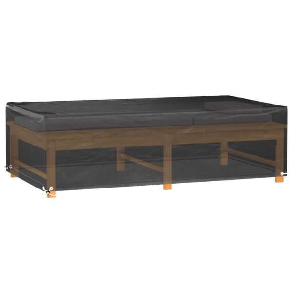 Husă mobilier de grădină, 8 ocheți 125x70x35 cm dreptunghiulară