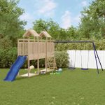 Set de joacă pentru exterior, lemn masiv de pin
