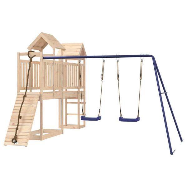 Set de joacă pentru exterior, lemn masiv de pin