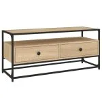 Comodă TV, stejar sonoma, 100x35x45 cm, lemn prelucrat