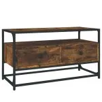 Comodă TV, stejar afumat, 80x35x45 cm, lemn prelucrat