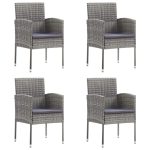Set mobilier de grădină cu perne, 5 piese, antracit, poliratan