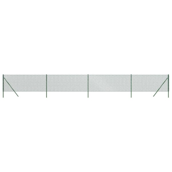 Gard de plasă de sârmă, verde, 0,8×10 m