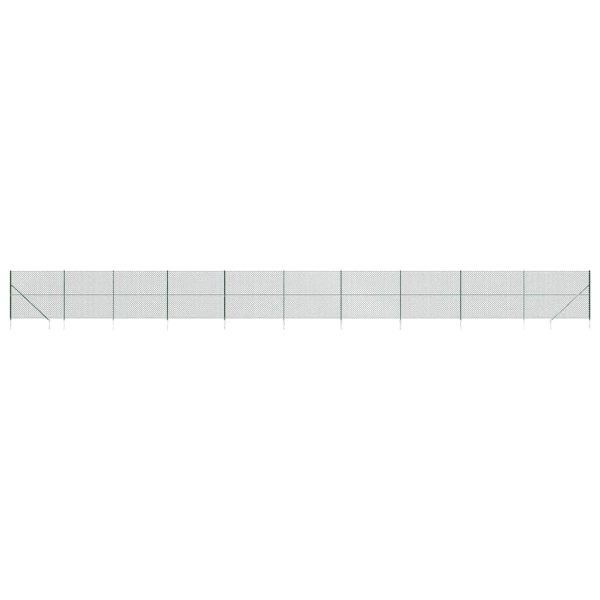 Gard plasă de sârmă cu țăruși de fixare, verde, 1,8×25 m